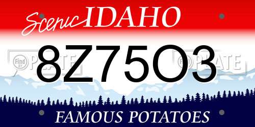 8Z75O3 Idaho License Plate