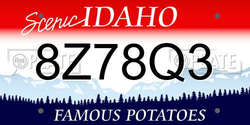 8Z78Q3 Idaho License Plate