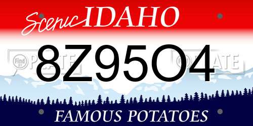 8Z95O4 Idaho License Plate