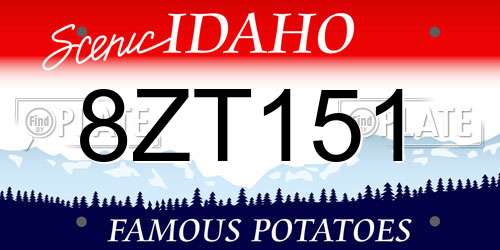 8ZT151 Idaho License Plate