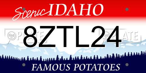 8ZTL24 Idaho License Plate
