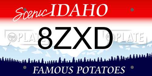 8ZXD Idaho License Plate