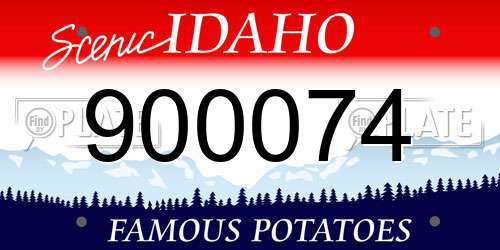 900074 Idaho License Plate