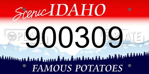 900309 Idaho License Plate