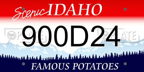 900D24 Idaho License Plate