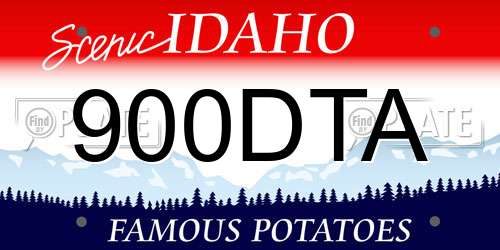 900DTA Idaho License Plate