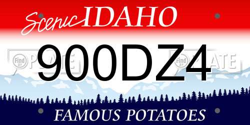 900DZ4 Idaho License Plate