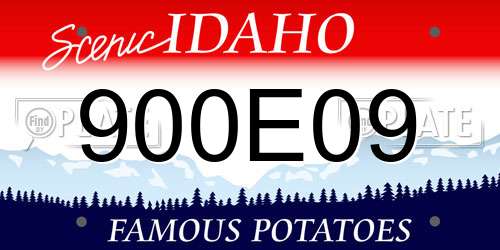 900E09 Idaho License Plate