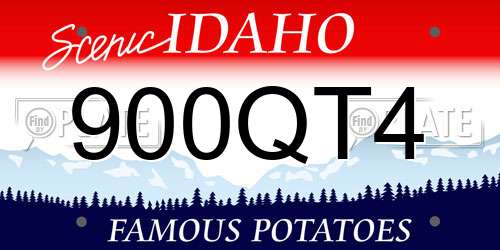 900QT4 Idaho License Plate