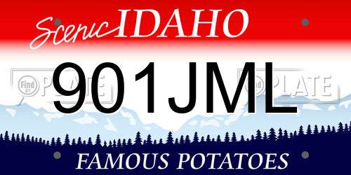 901JML Idaho License Plate