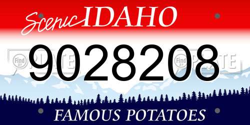 9028208 Idaho License Plate