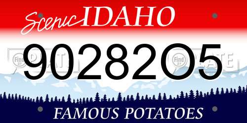 90282O5 Idaho License Plate