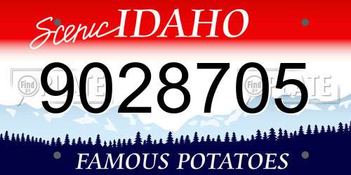 9028705 Idaho License Plate