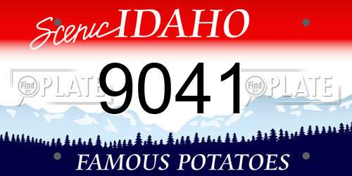 9041 Idaho License Plate
