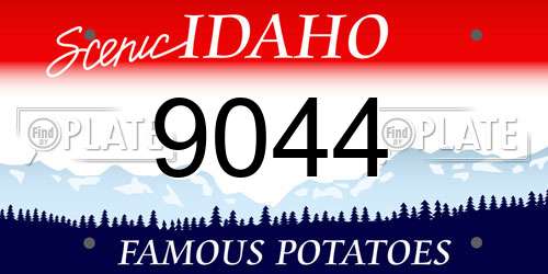 9044 Idaho License Plate