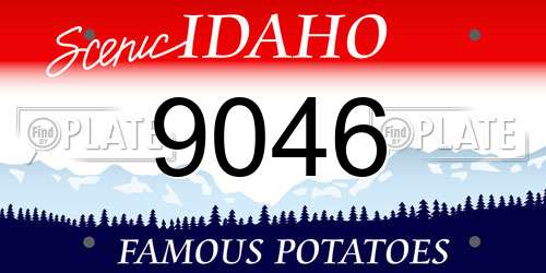 9046 Idaho License Plate