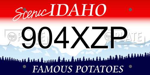 904XZP Idaho License Plate