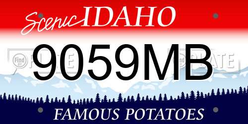 9059MB Idaho License Plate