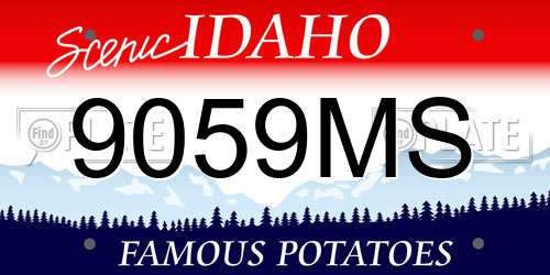9059MS Idaho License Plate