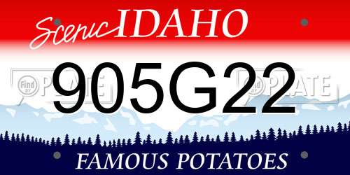905G22 Idaho License Plate