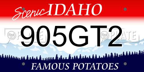 905GT2 Idaho License Plate