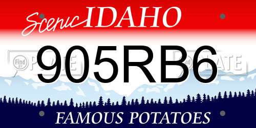 905RB6 Idaho License Plate