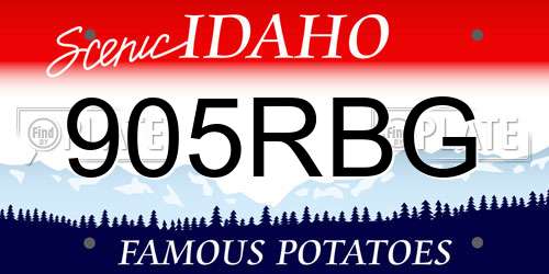 905RBG Idaho License Plate