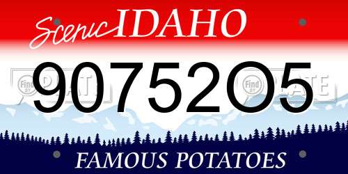90752O5 Idaho License Plate