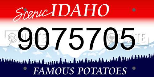 9075705 Idaho License Plate