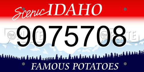 9075708 Idaho License Plate