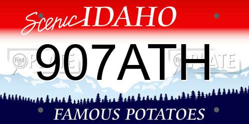 907ATH Idaho License Plate