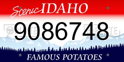 9086748 Idaho License Plate
