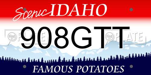 908GTT Idaho License Plate