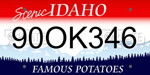 90OK346 Idaho License Plate
