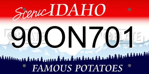90ON701 Idaho License Plate
