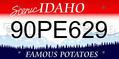 90PE629 Idaho License Plate
