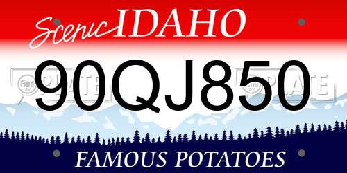 90QJ850 Idaho License Plate