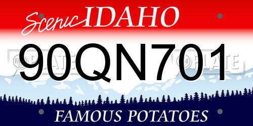 90QN701 Idaho License Plate