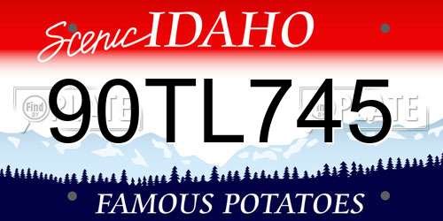 90TL745 Idaho License Plate