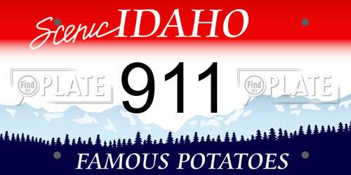 911 Idaho License Plate