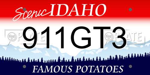 911GT3 Idaho License Plate