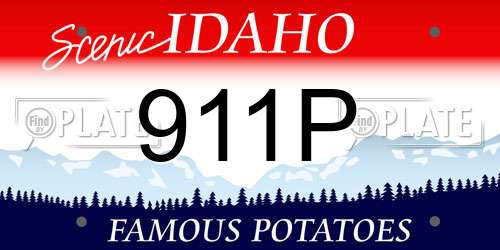 911P Idaho License Plate