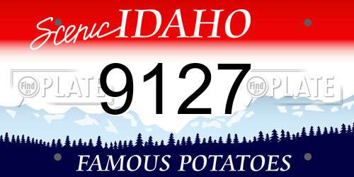 9127 Idaho License Plate