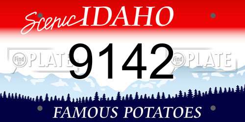 9142 Idaho License Plate