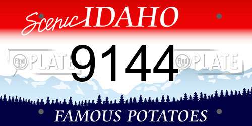 9144 Idaho License Plate