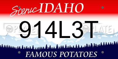 914L3T Idaho License Plate