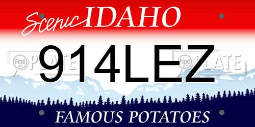 914LEZ Idaho License Plate