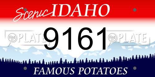 9161 Idaho License Plate
