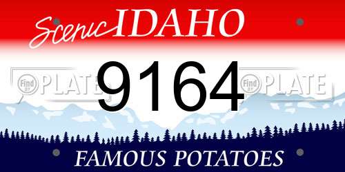 9164 Idaho License Plate