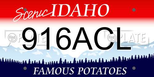 916ACL Idaho License Plate